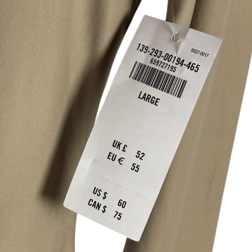 NWT Abercrombie & Fitch Long Sleeve Square Neck Bodysuit Tan Beige Size Large - Picture 8 of 11